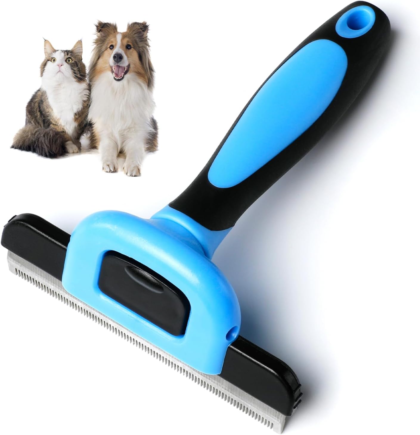 Detalle de Nobleza Spazzola per Cani e Gatto, 13×7.5 cm – Rimuove Peli e Sottopelo, Massaggio e Benessere