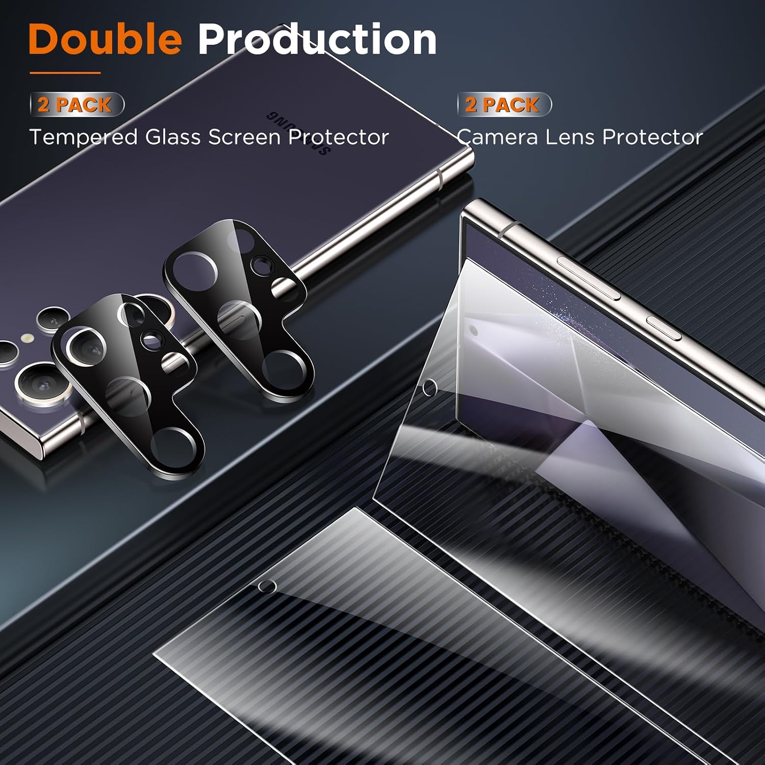 Thumbnail 4 de LK 2+2 Pack Samsung Galaxy S24 Ultra screen protector 2-pack