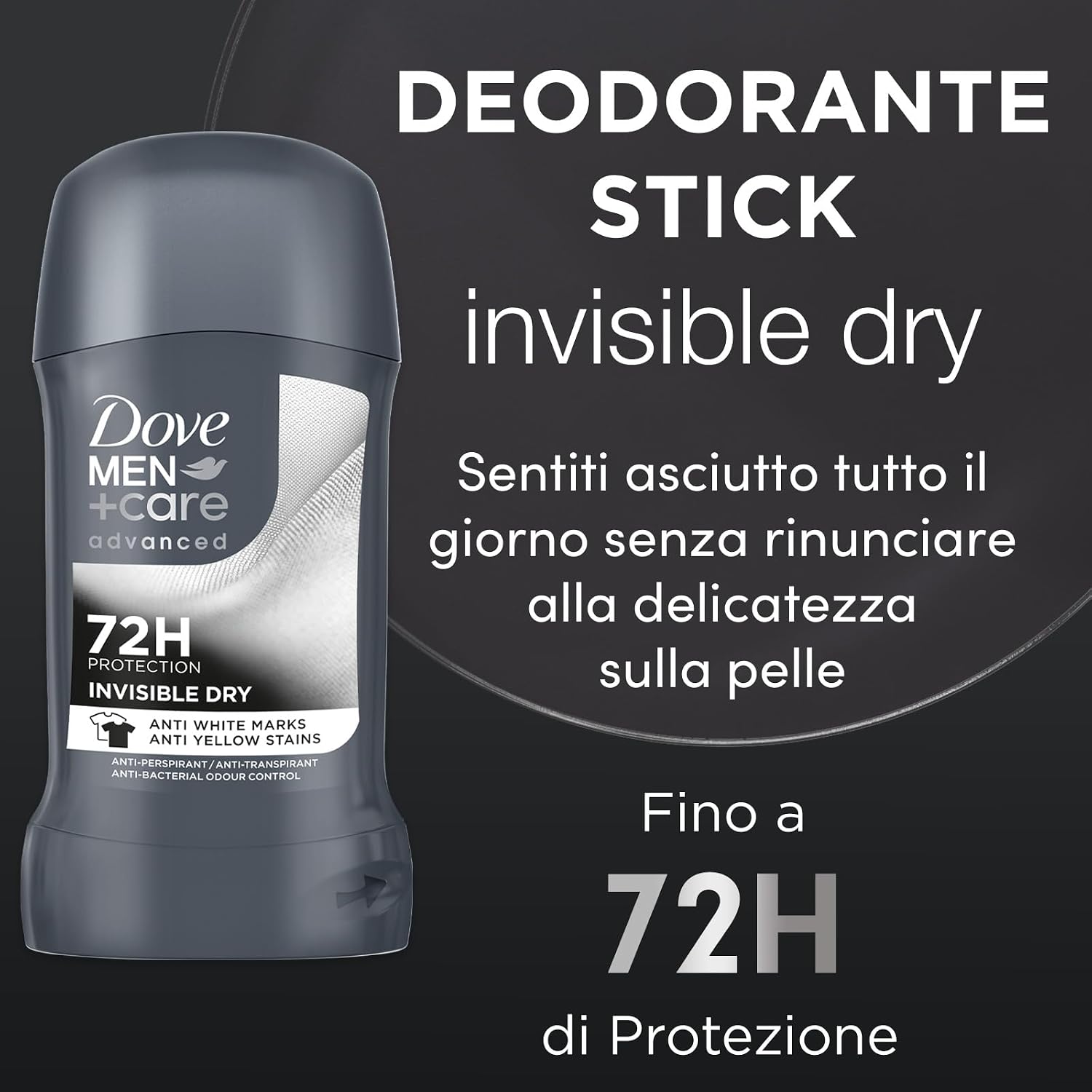 Detalle de Dove Men+Care Deodorante Stick Advanced, Invisible Dry – 6x50 ml