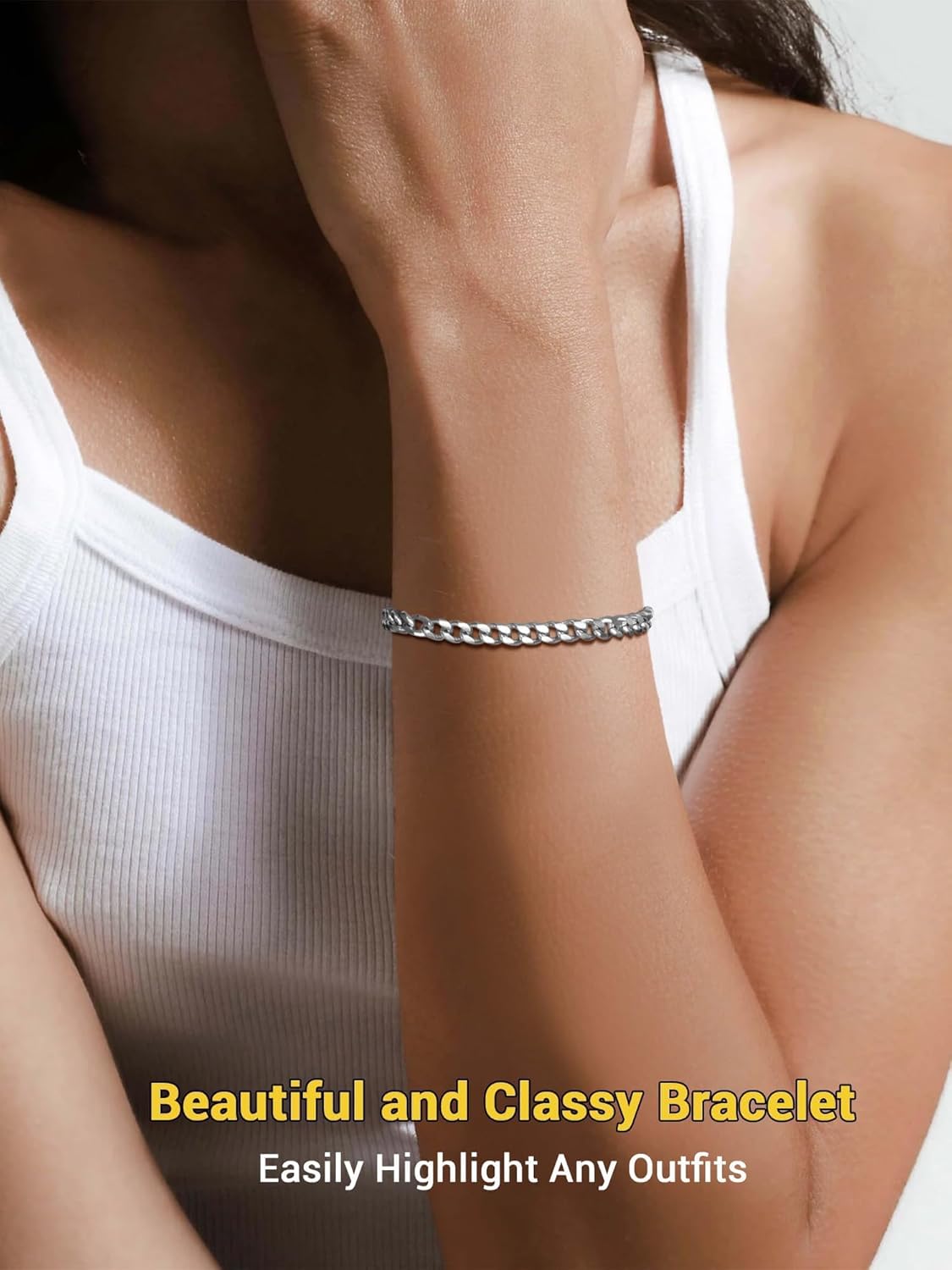 Thumbnail 1 de PROSTEEL Gourmette chaîne à maillons cubaine en acier inoxydable 316L (plaqué or) — bracelet homme/femme