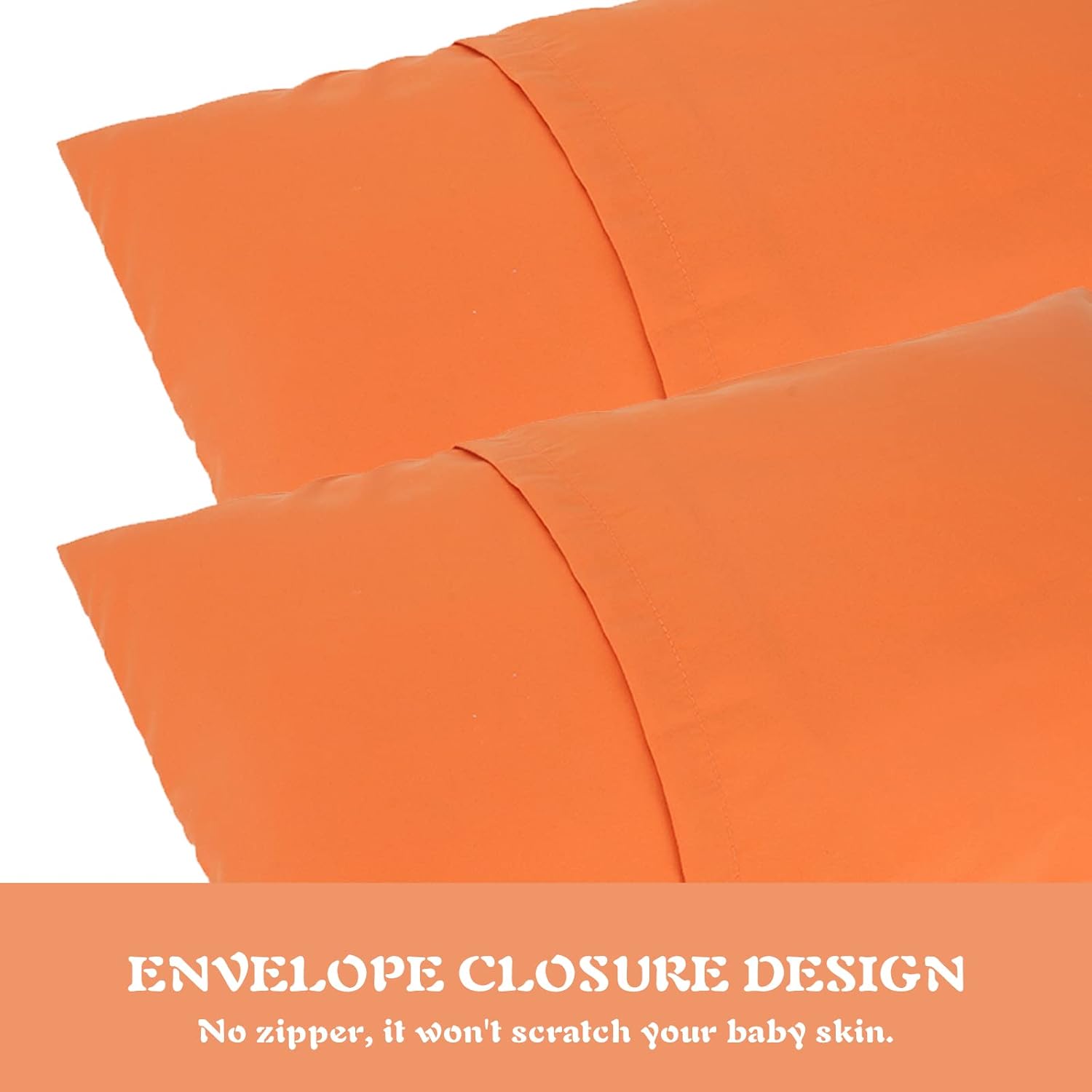 Thumbnail 3 de Winmany 2Pack Baby & Kids Pillowcases (Toddler Cushion Cover) – Orange – Soft, Breathable Envelope Style