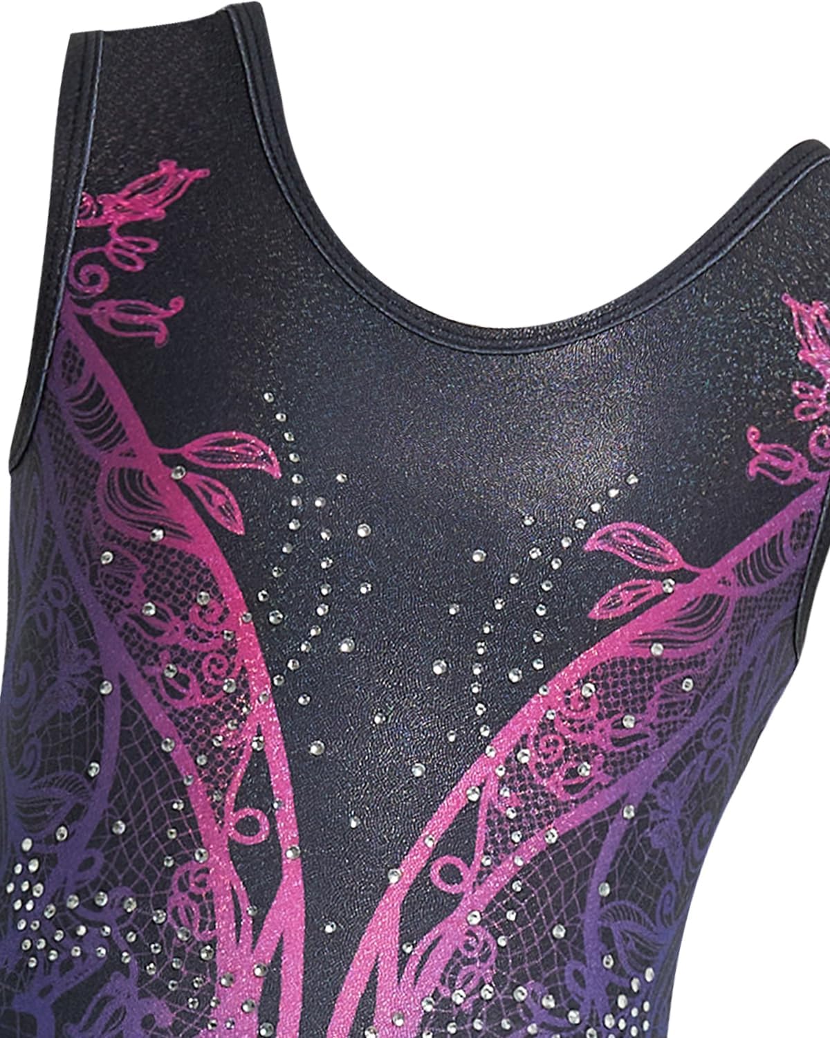 Detalle de Gogokids mouwloos turnpakje met short, haarband en strass