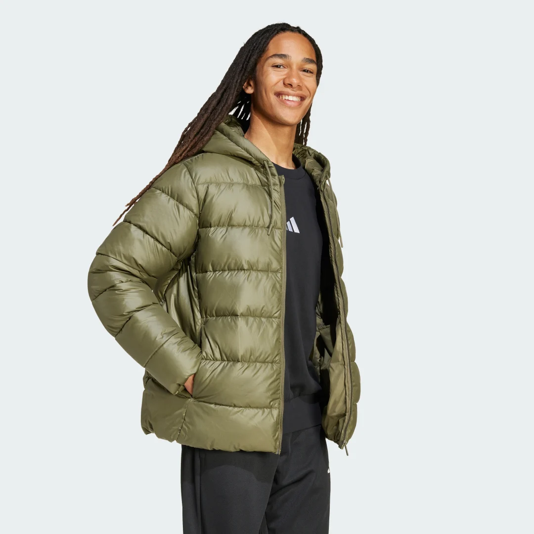 Thumbnail 2 de Adidas Anorak abullonado Essentials CLIMAWARM con capucha – Verde