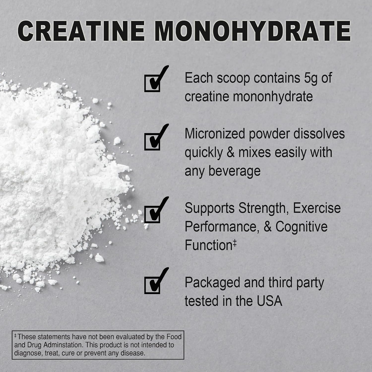 Detalle 2 de It's Just! Creatine Monohydrate Powder, 500g