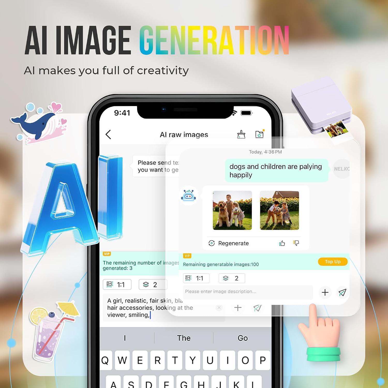 Thumbnail 1 de Nelko PP01 2x3 Portable Photo Printer: Compact, Bluetooth‑enabled Mini Print Studio