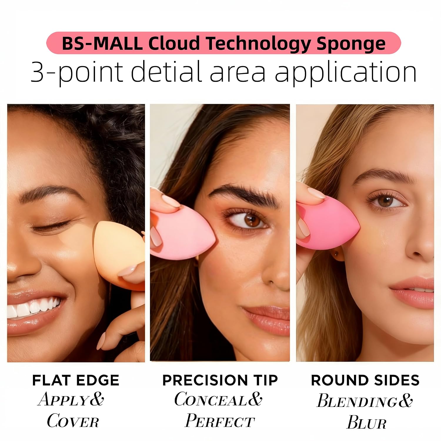 Detalle de Makeup Sponge Set BS-MALL 7-Pc