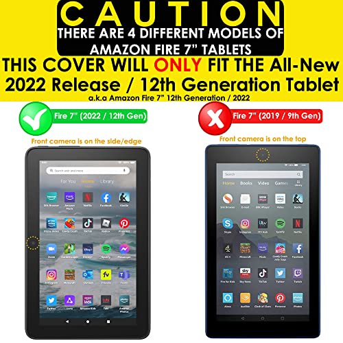 Detalle de TECHGEAR Bumper Case with Screen Protector for All-New Amazon Fire 7" (2022, 12th Gen) – Purple