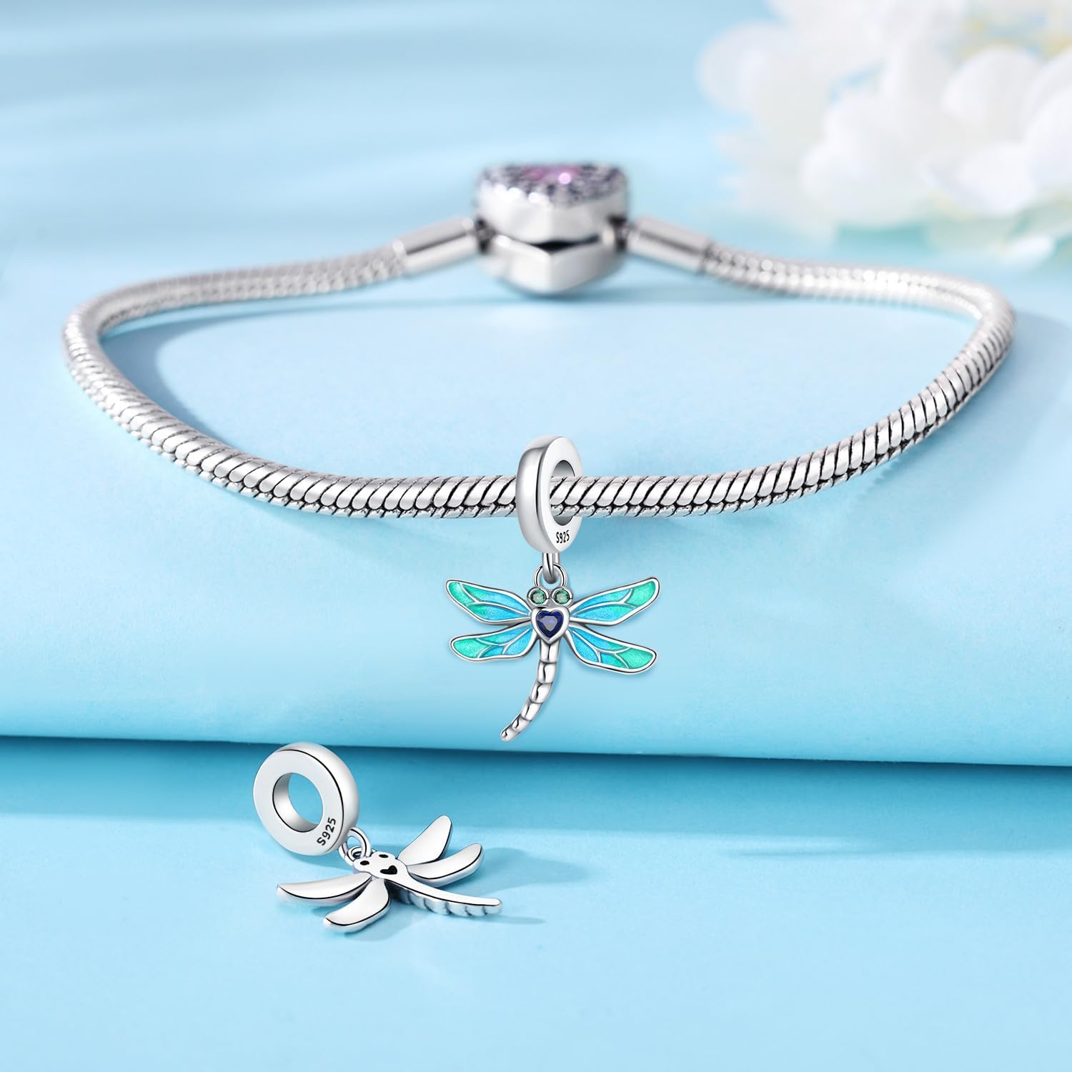 Thumbnail 1 de PANPOKI 925 Silber Charm Katze Hund Elefant