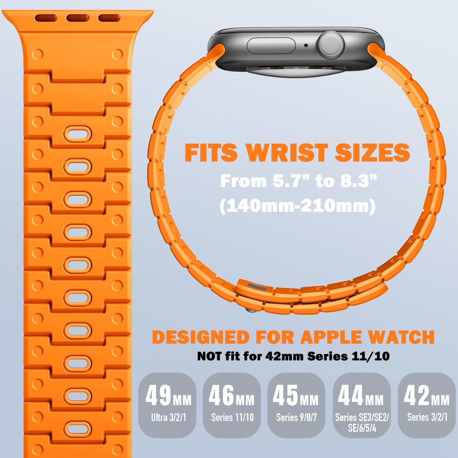 Detalle de Bandletic Magnetic Strap 49mm silicone for Apple Watch