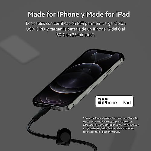 Detalle 2 de Belkin BoostCharge Pro Flex USB-C a Lightning 1 m