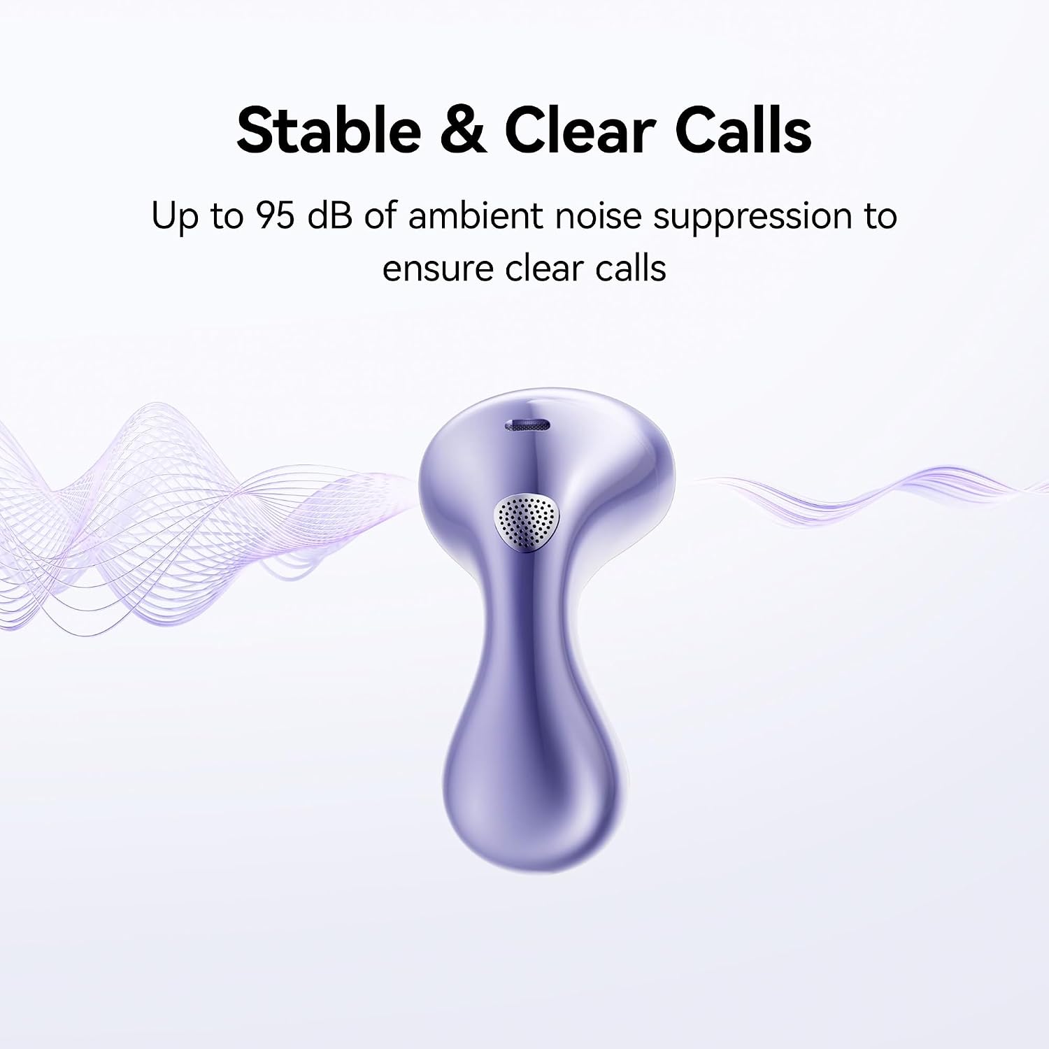 Detalle 2 de HUAWEI FreeBuds 6 Wireless Earbuds (Purple) with open-fit ANC and dual-driver true sound