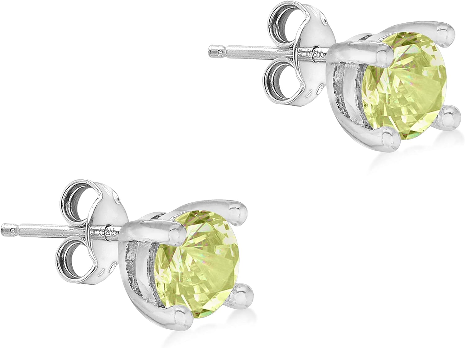 Thumbnail 4 de Amazon Essentials Orecchini a lobo in argento Sterling rodiato con pietra natale: peridoto agosto