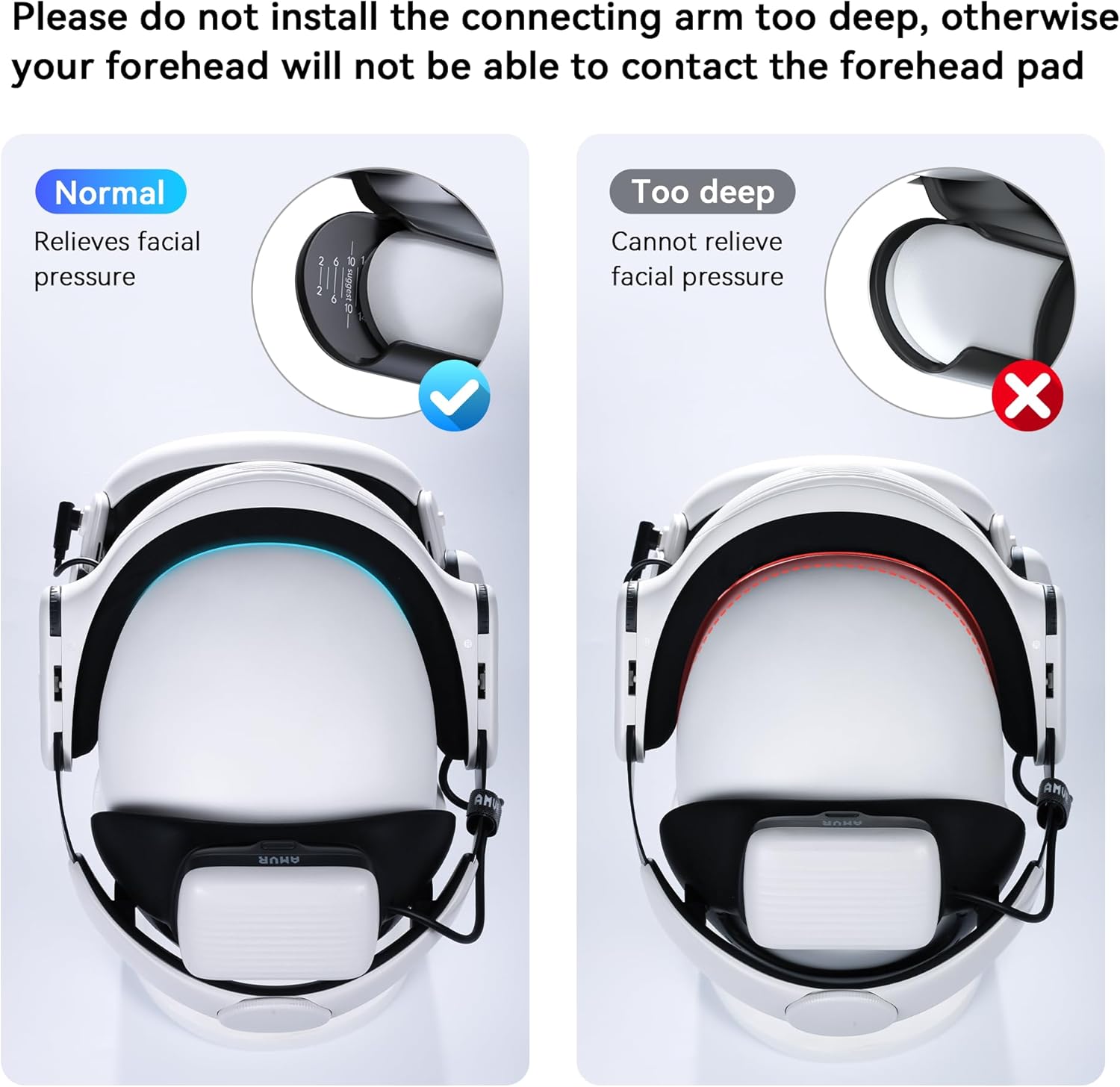 Thumbnail 6 de AMVR BS1 Headstrap mit Akku – kompatibel mit Meta Quest 3/3S