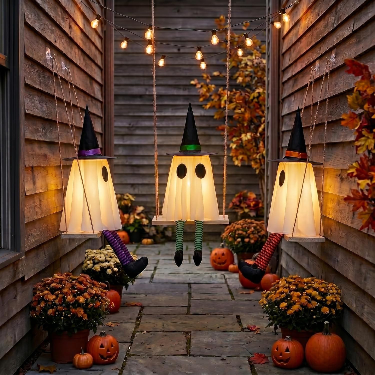 Thumbnail 6 de CYSKXYI Swing Ghost-006 Halloween Hanging Ghost Decor, 3-Pack with Remote