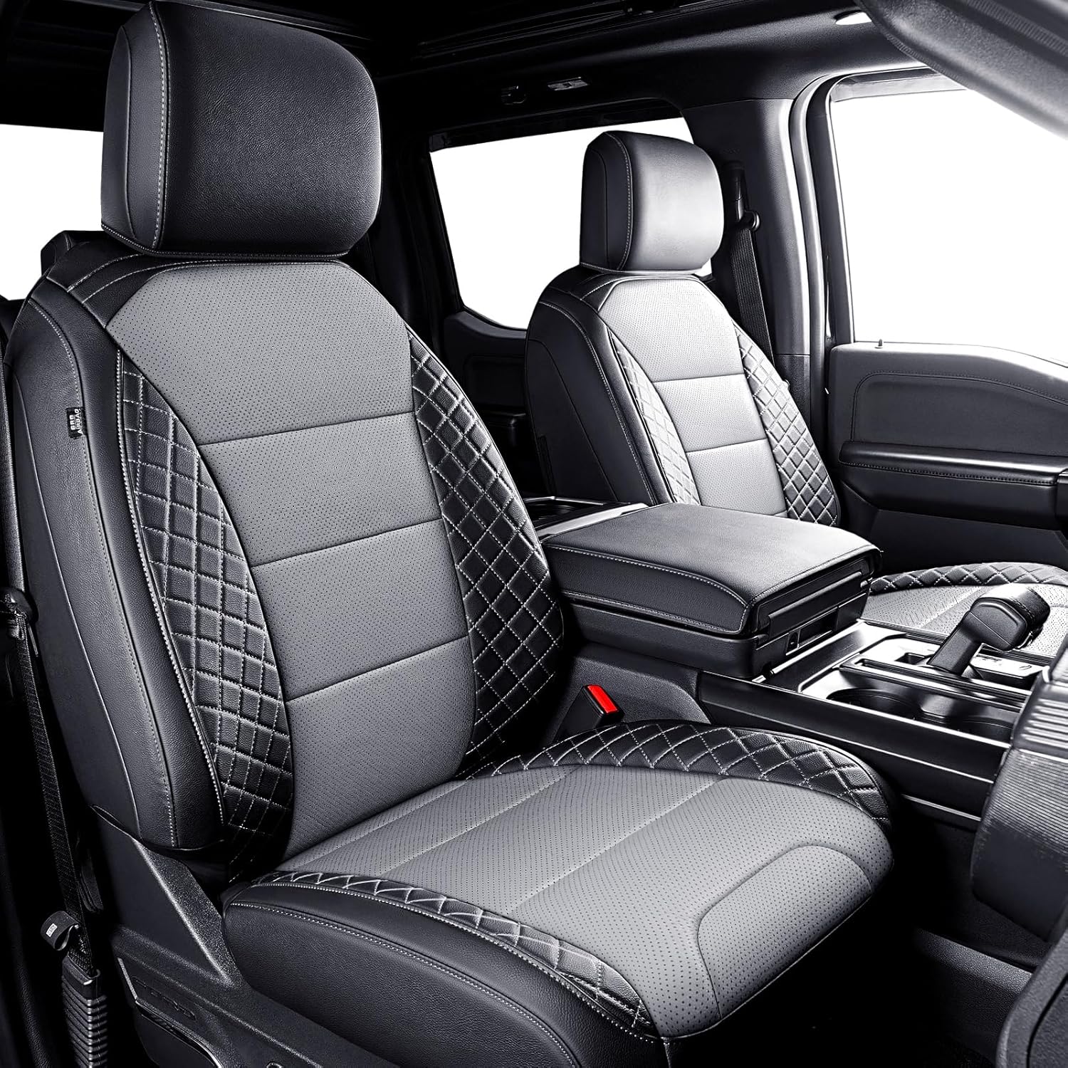 Thumbnail 6 de TGKUD F150 Seat Covers: Custom Leather Full Set for Ford F-Series (2021–2026 F150, 2023–2026 F250/F350/F450 Crew Cab)