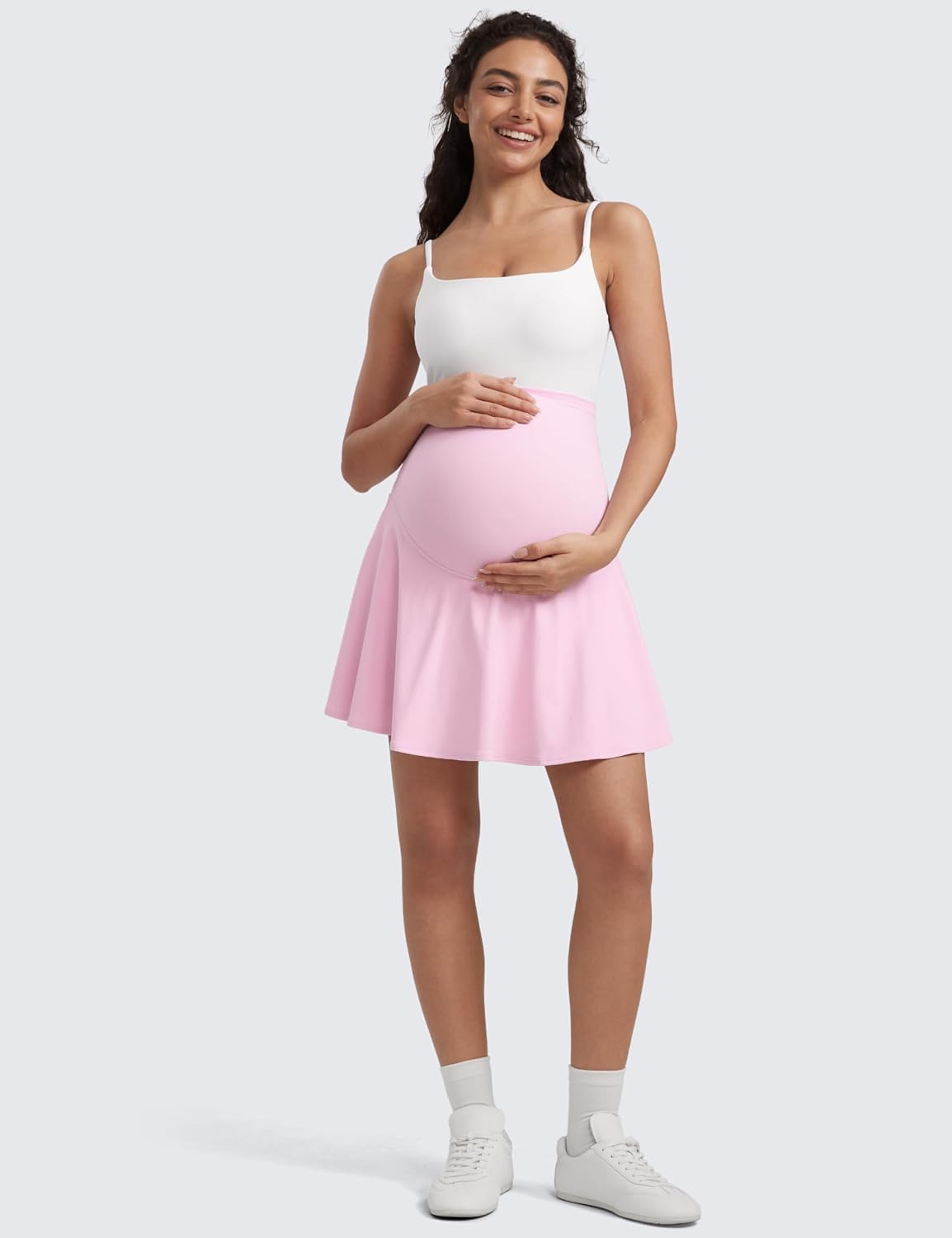 Detalle de CRZ YOGA Butterluxe maternity tennis skirt skorts with pockets