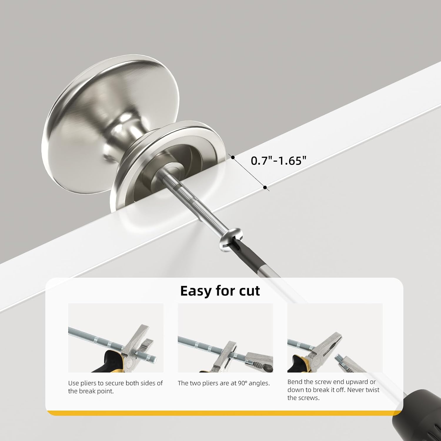Detalle de Goldenwarm Cabinet Knobs, Brushed Nickel