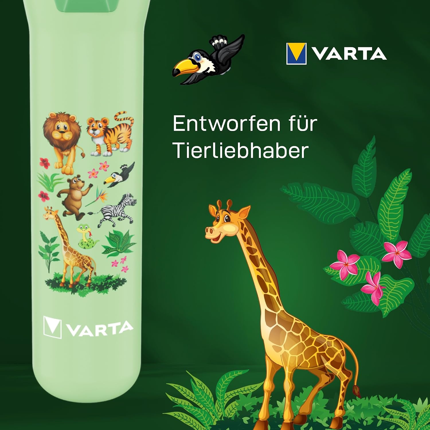 Thumbnail 3 de VARTA Kindertaschenlampe Kids Flashlight Dschungel Design mit Augenschutzglas
