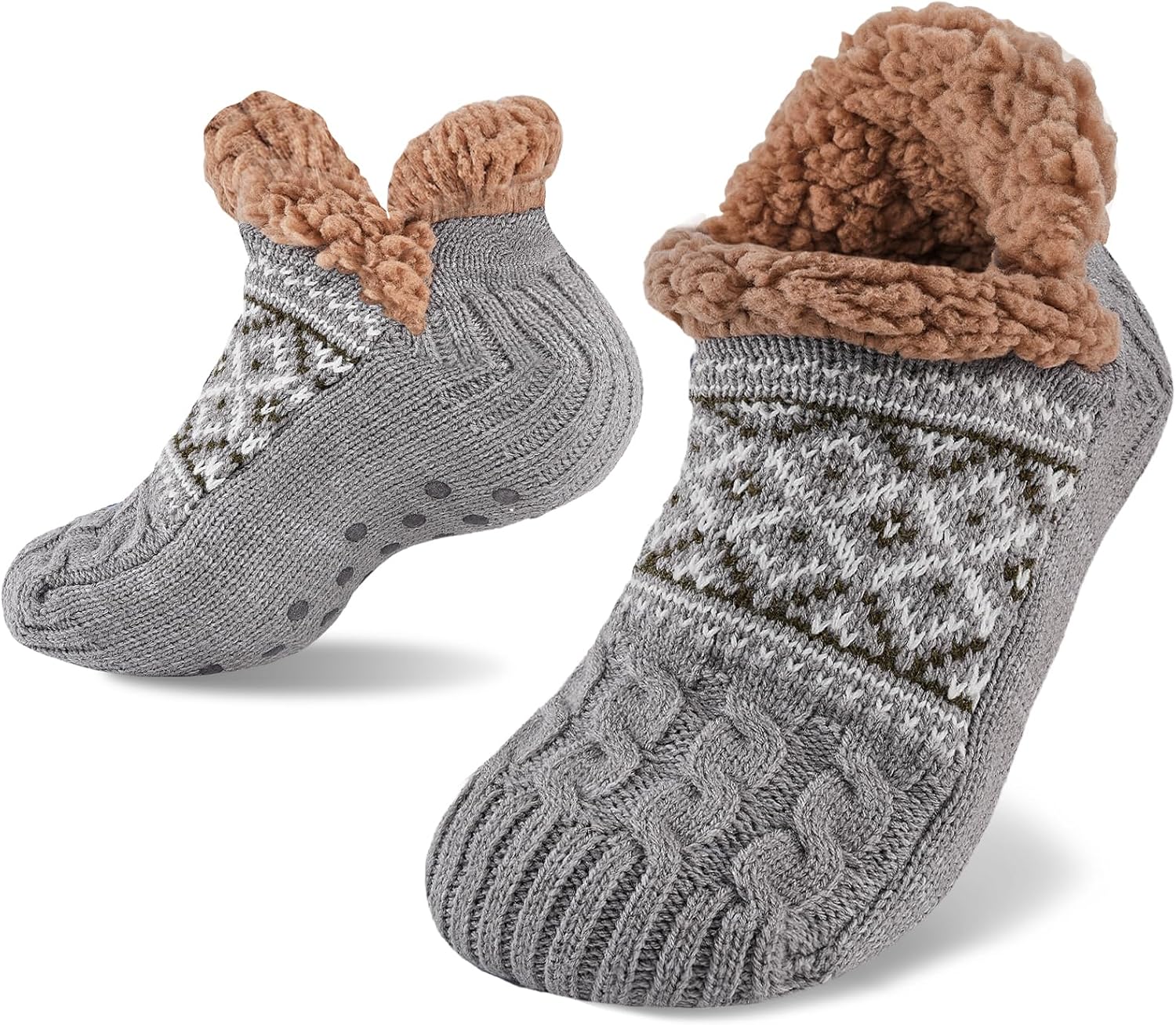 Detalle de Niorasen pantoffelsokken voor heren, maat 39-46, warm en antislip