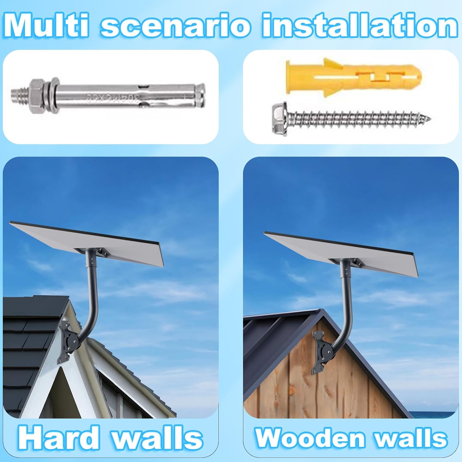 Thumbnail 5 de Starlink Gen 3 Roof Mount: Metal Alloy Mounting Kit with 360° Pipe Adapter (Angle Adjustable, Curved)