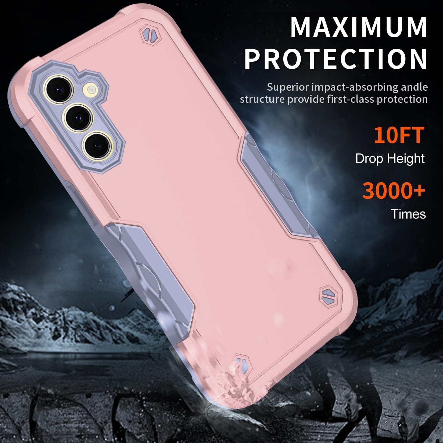 Thumbnail 3 de Asuwish Hybrid Rugged Case with Tempered Glass Screen Protector for Samsung Galaxy S24 FE 5G