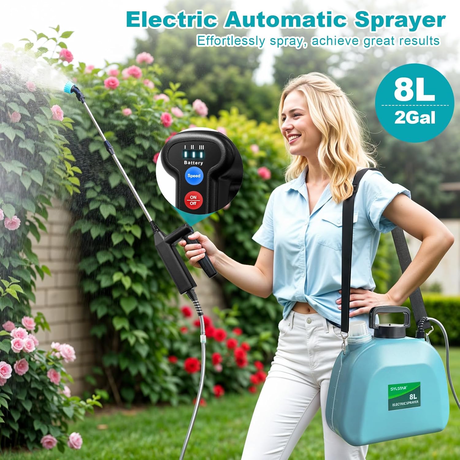Thumbnail 1 de SYLSTAR Battery Sprayer 8L, electric weeds