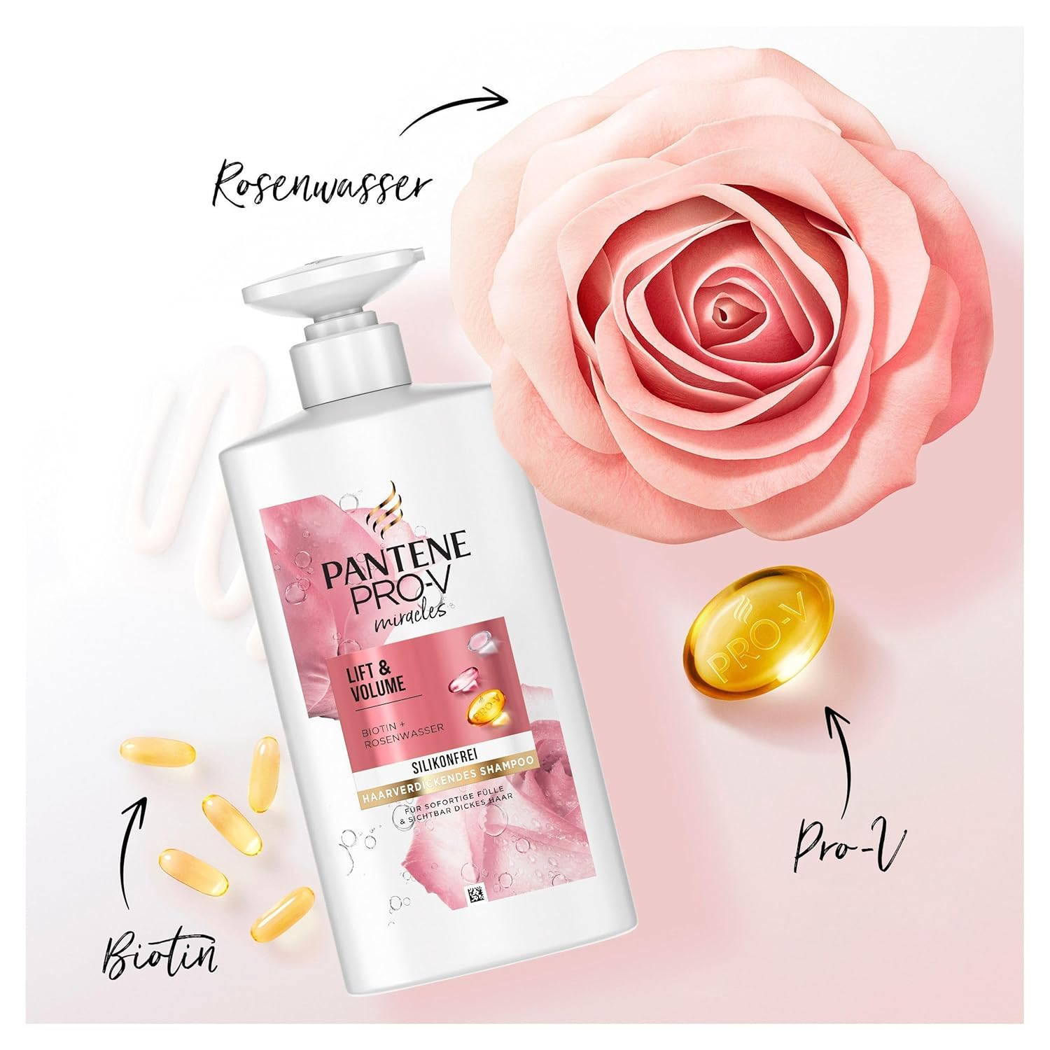 Thumbnail 2 de Pantene Pro-V Lift & Volume Haarverdickendes Shampoo mit Biotin – silikonfrei, 1000 ml Pumpflasche
