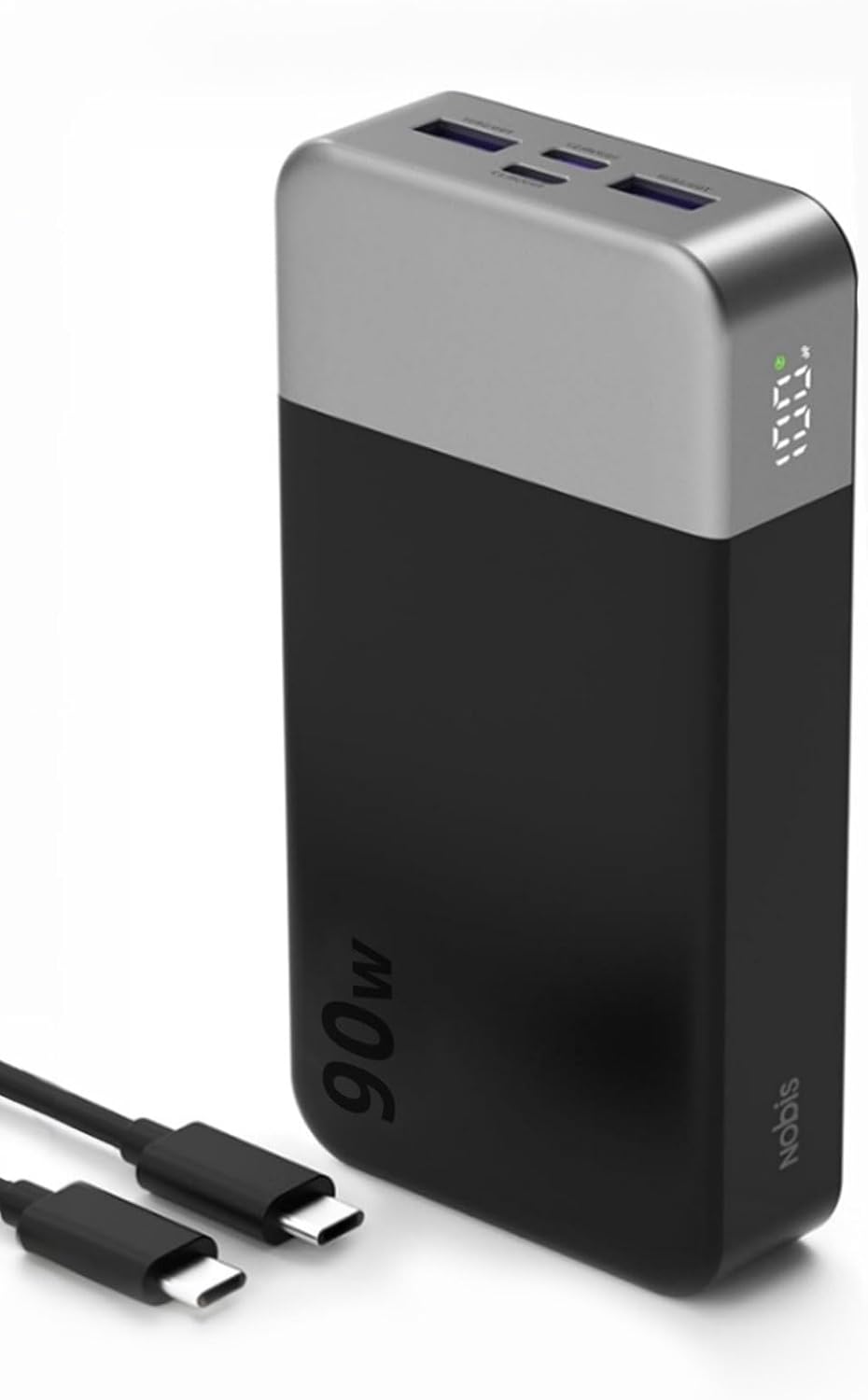 Detalle de NOBIS N2901 90W 20,000mAh Power Bank with 4 Ports and Digital Display