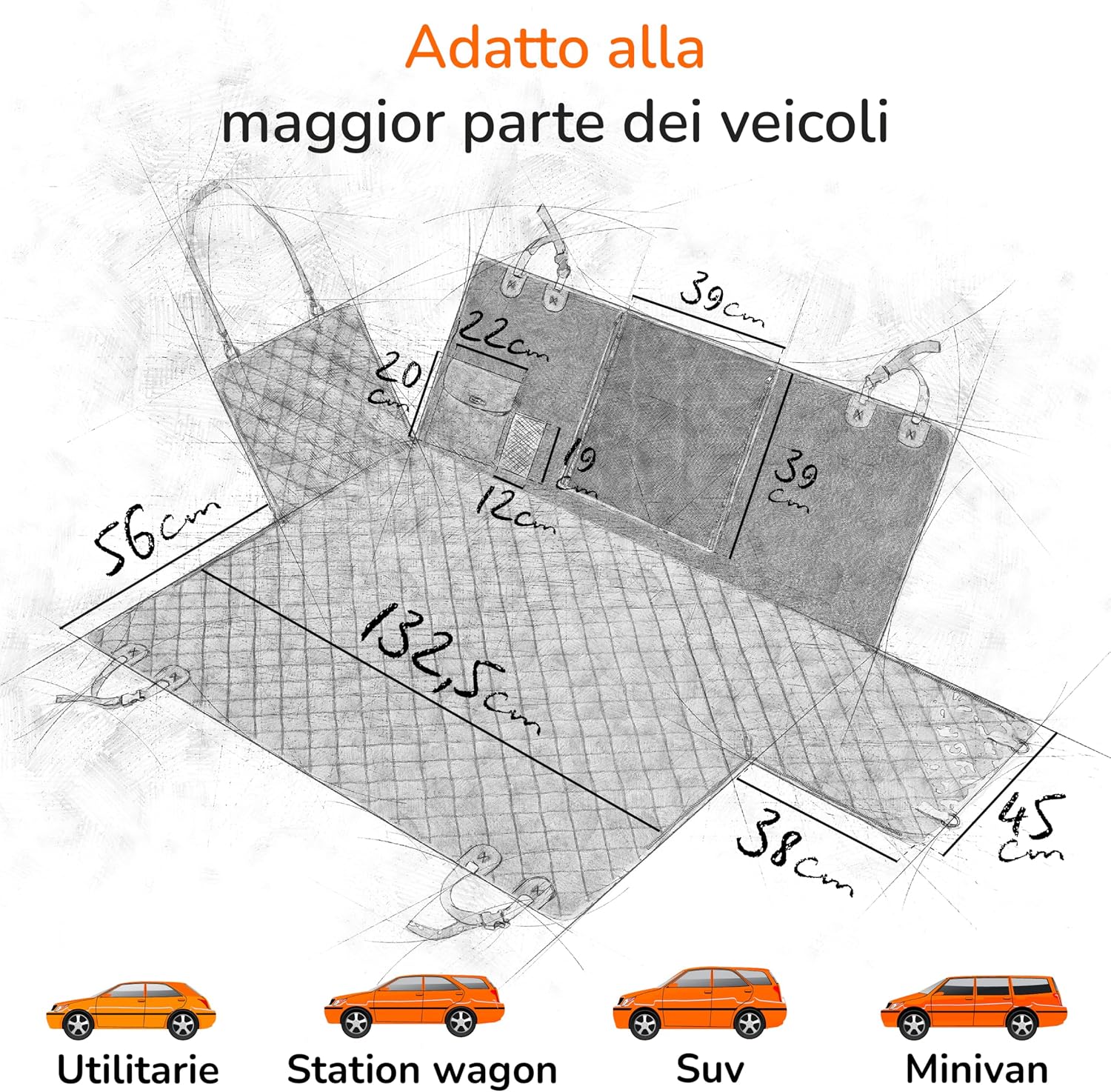 Detalle de Upgrade4cars Telo Sedile Posteriore Impermeabile per Cani