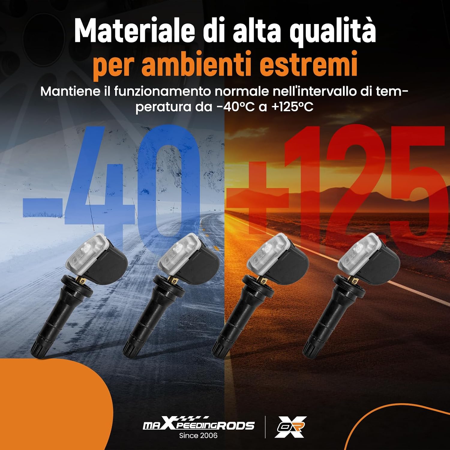 Detalle de maXpeedingrods 4 Pezzi Sensori T.PMS 433MHz per Astra J/K, Corsa D/E, Insignia, Mokka e altri - Kit di Sensori di Pressione Pneumatici