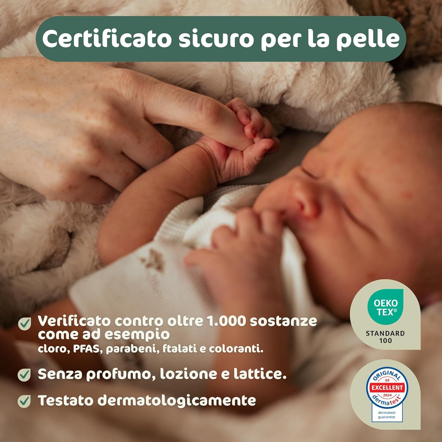 Thumbnail 2 de Naty BioEmbrace Pannolini Neonato | Taglia 2 (3–6 kg) – 132 pz