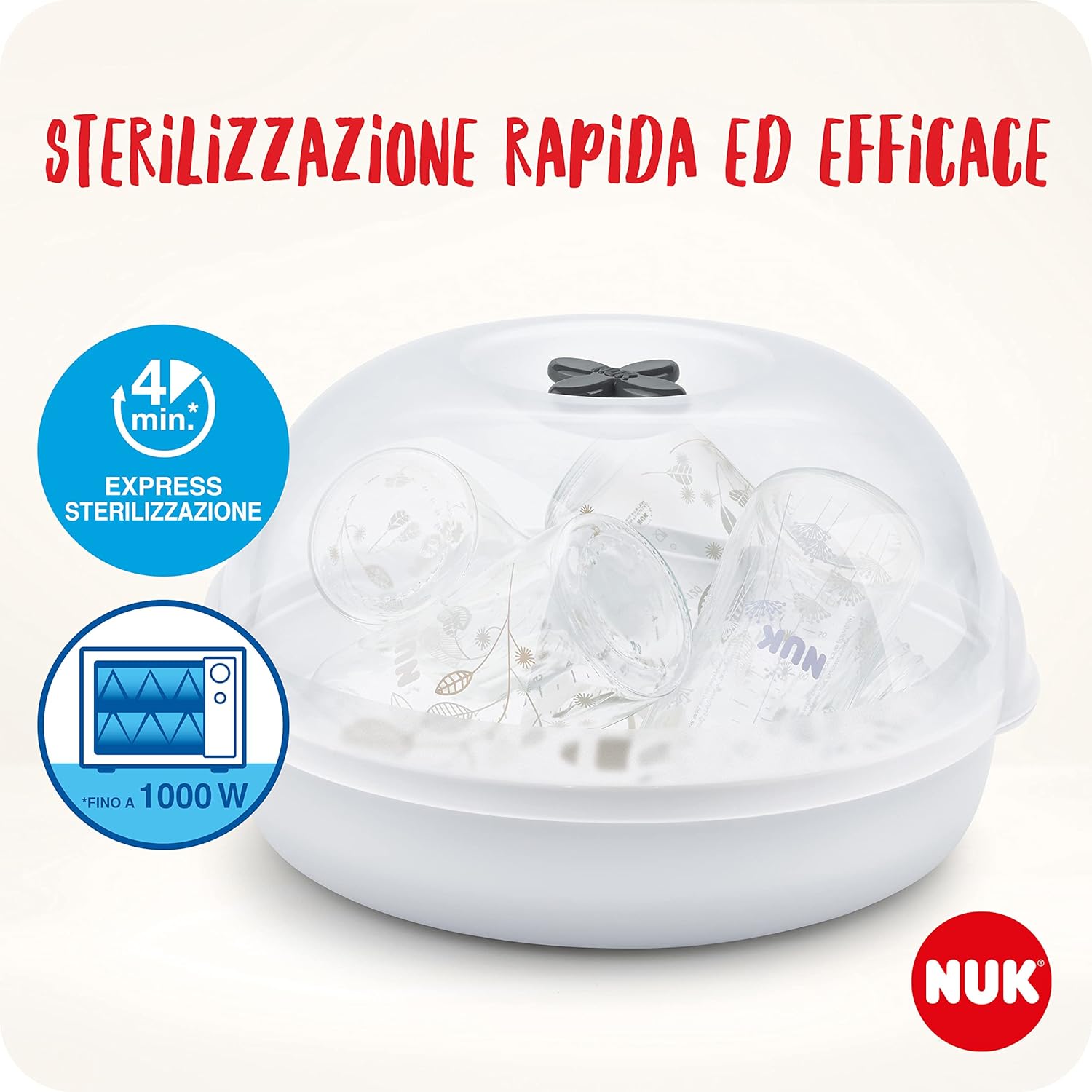 Detalle 2 de NUK Micro Express Plus sterilizzatore 4 biberon