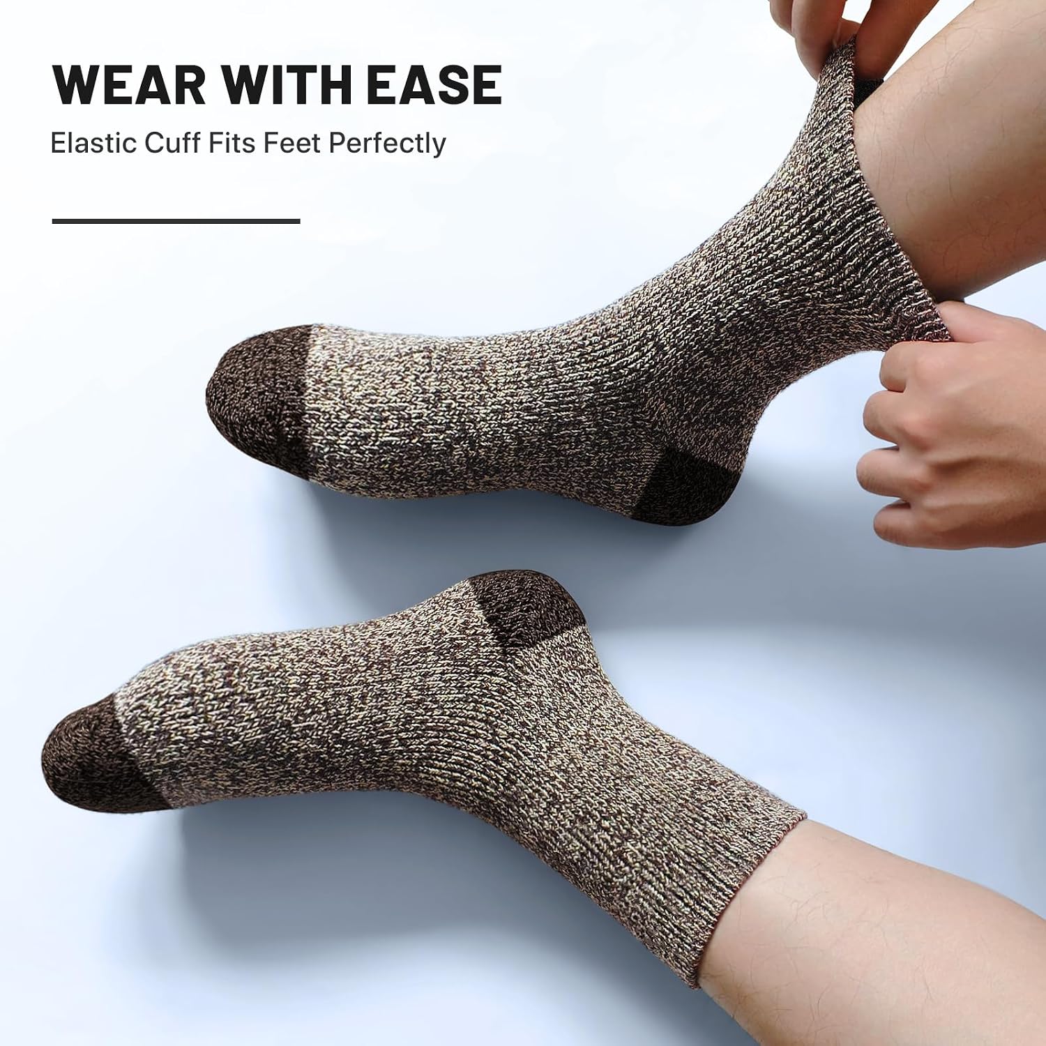 Thumbnail 4 de SIMIYA Merino Wool Socks for Men (5 Pairs) – thick thermal crew hiking socks