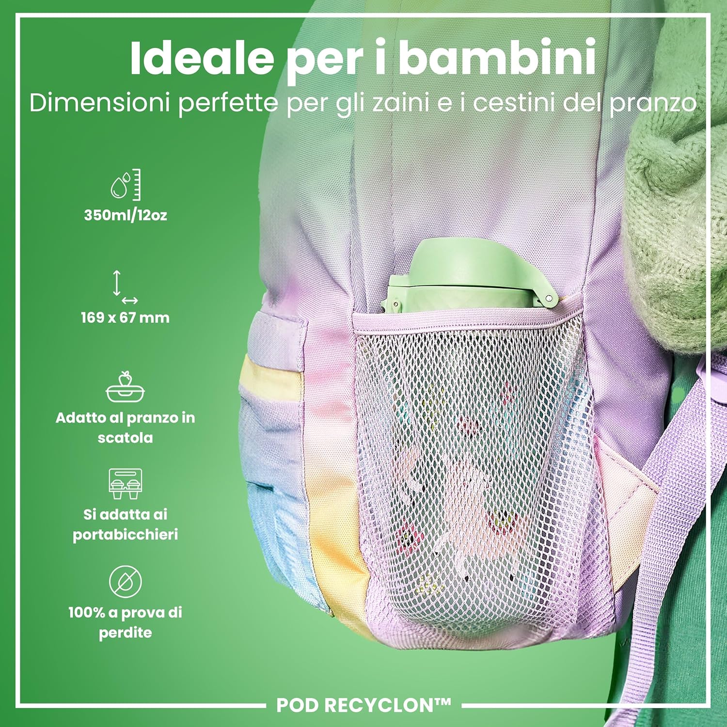 Detalle 2 de Ion8 Borraccia a Prova di Perdite – Leggera, Facile da Aprire e Lavabile in Lavastoviglie