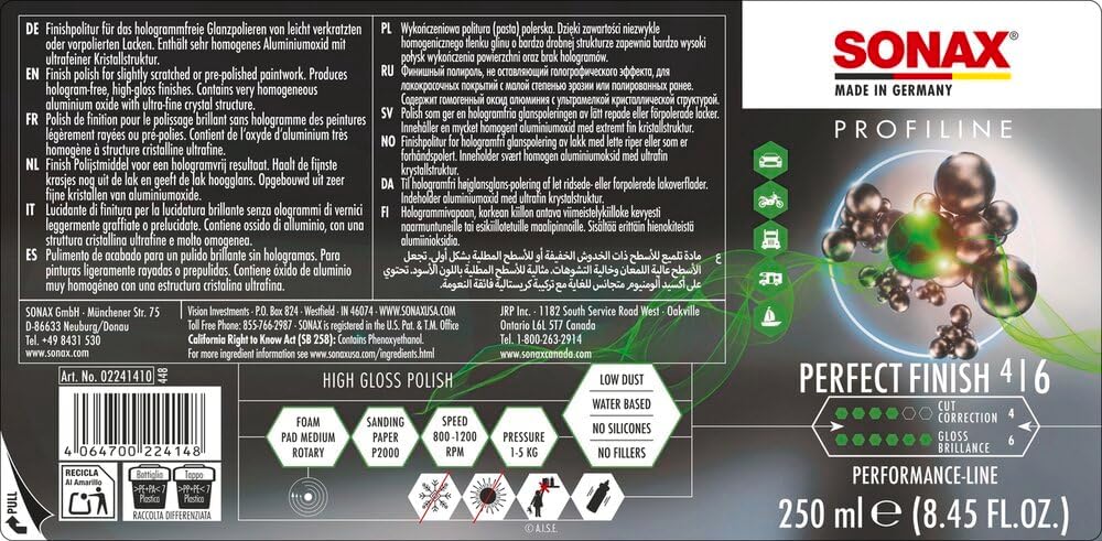 Thumbnail 1 de SONAX PROFILINE PerfectFinish 250 ml – Finishpolitur für 1-stufige Lackreparaturen