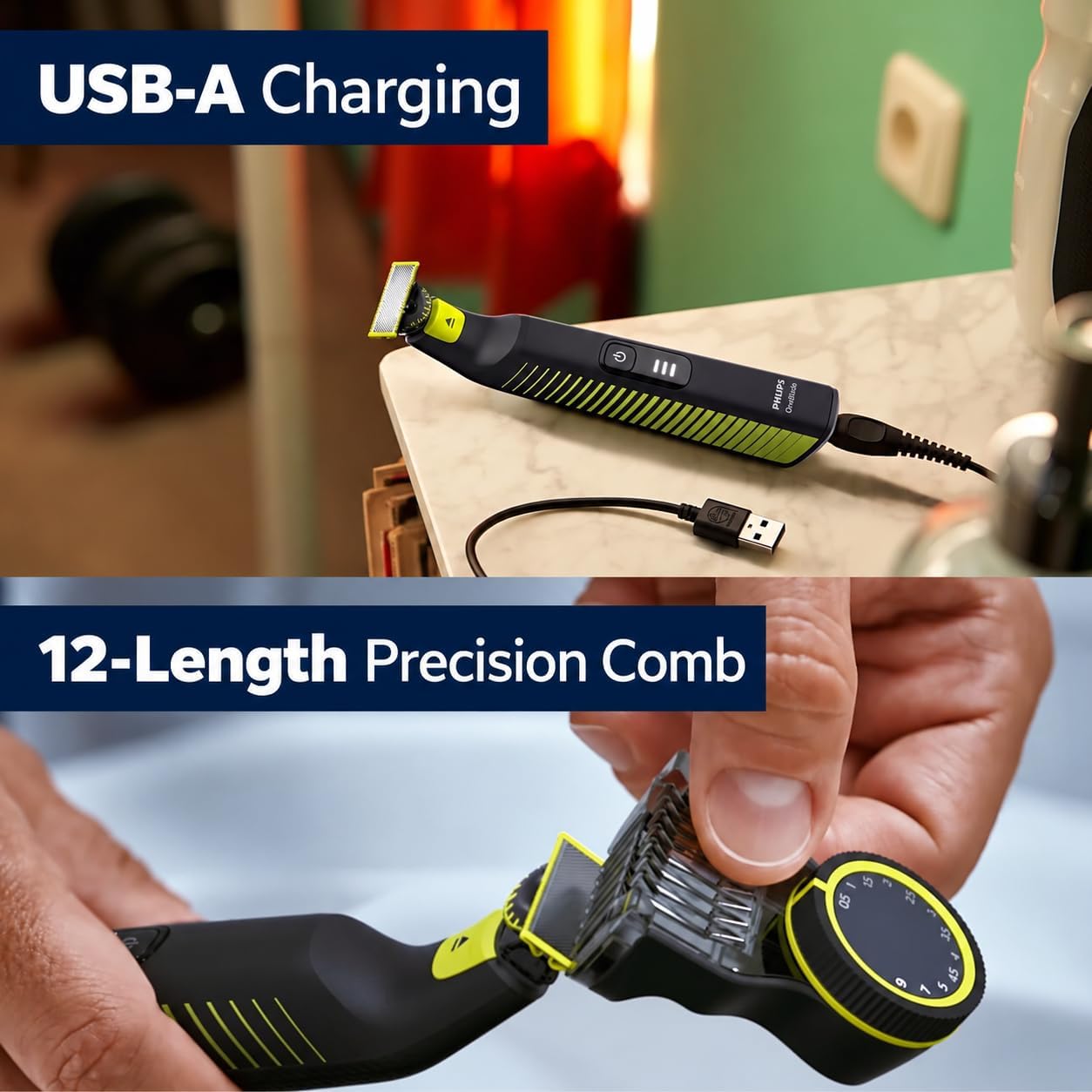 Thumbnail 3 de PHILIPS OneBlade Pro 360 QP65079-00 Face & Body Trimmer and Shaver
