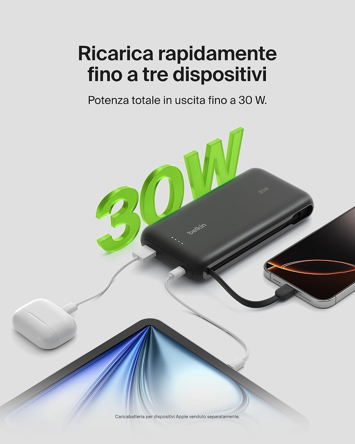 Thumbnail 2 de Belkin Caricabatteria portatile 20K PD 30W