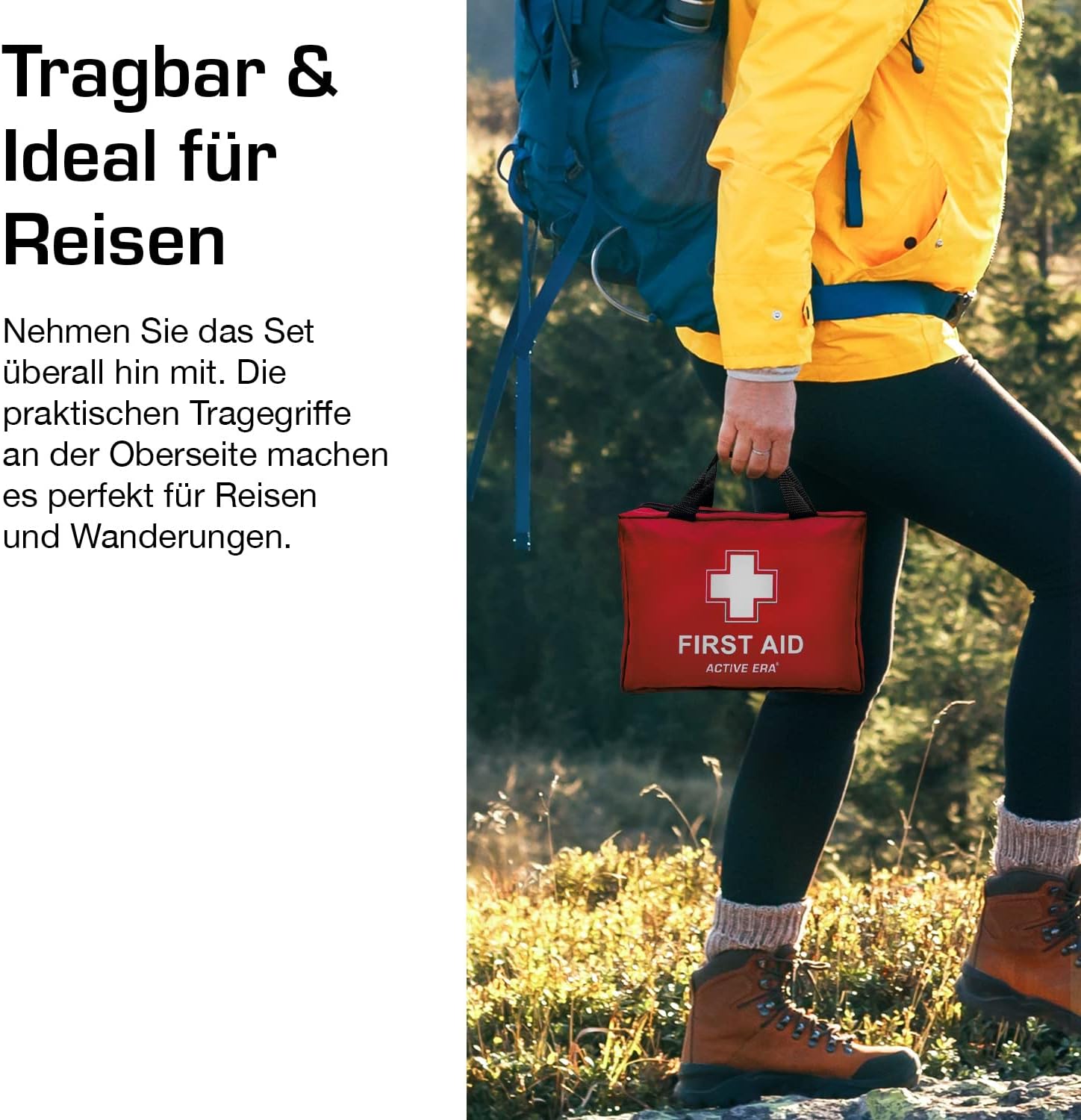 Detalle 2 de Active Era Erste Hilfe Set – 90-teiliges Premium Erste Hilfe Paket mit Sofort Kühlpacks, Augenspülung und Rettungsdecke