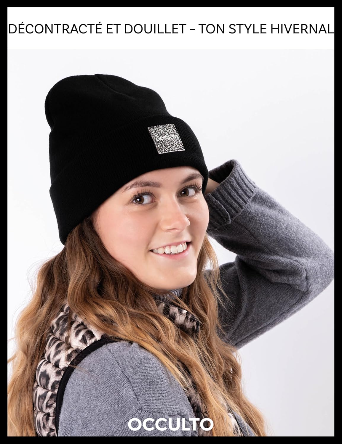 Detalle de Bonnet d’hiver Occulto Eli (unisex) en acrylique doux