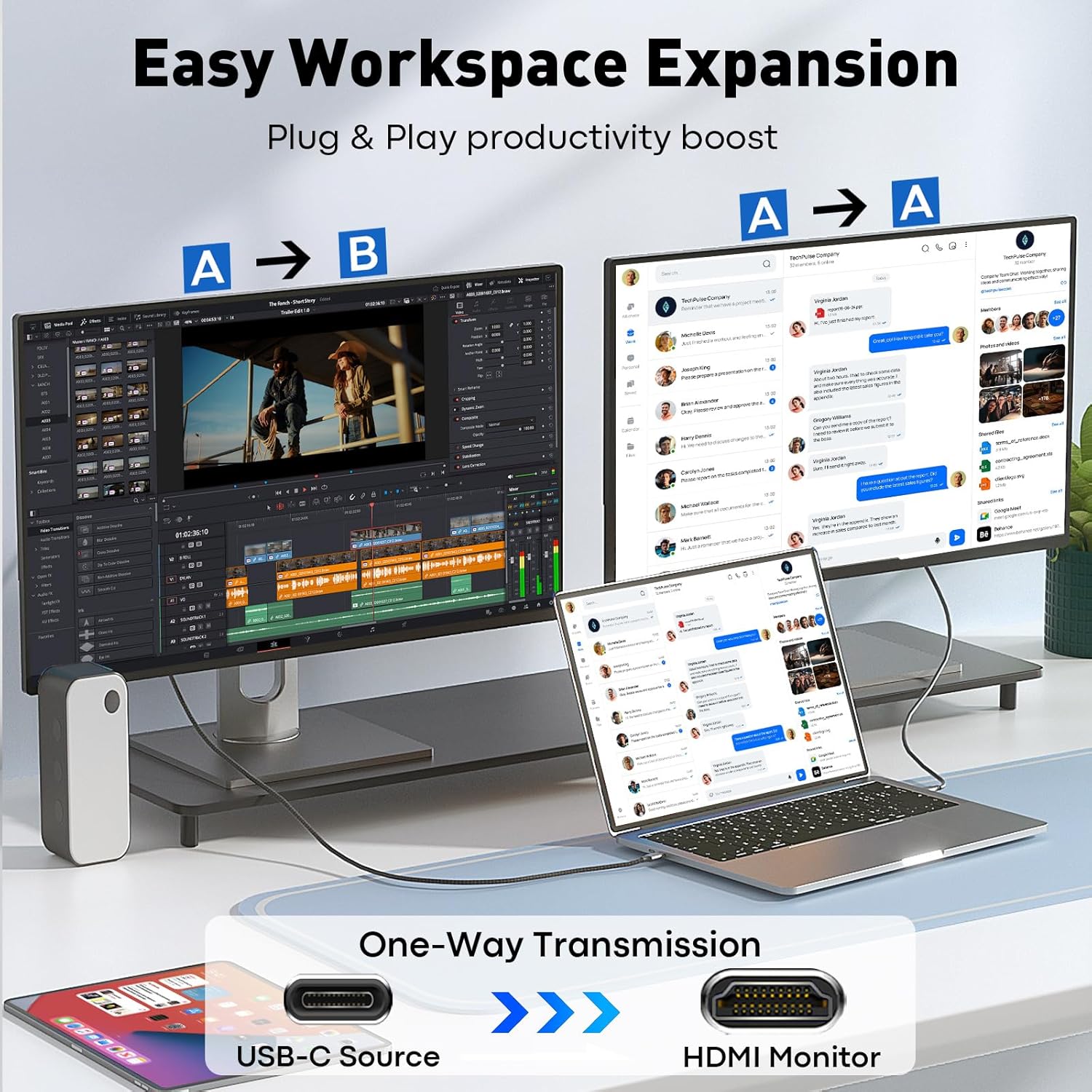 Thumbnail 2 de UANTIN USB C to HDMI Cable 6Ft 4K