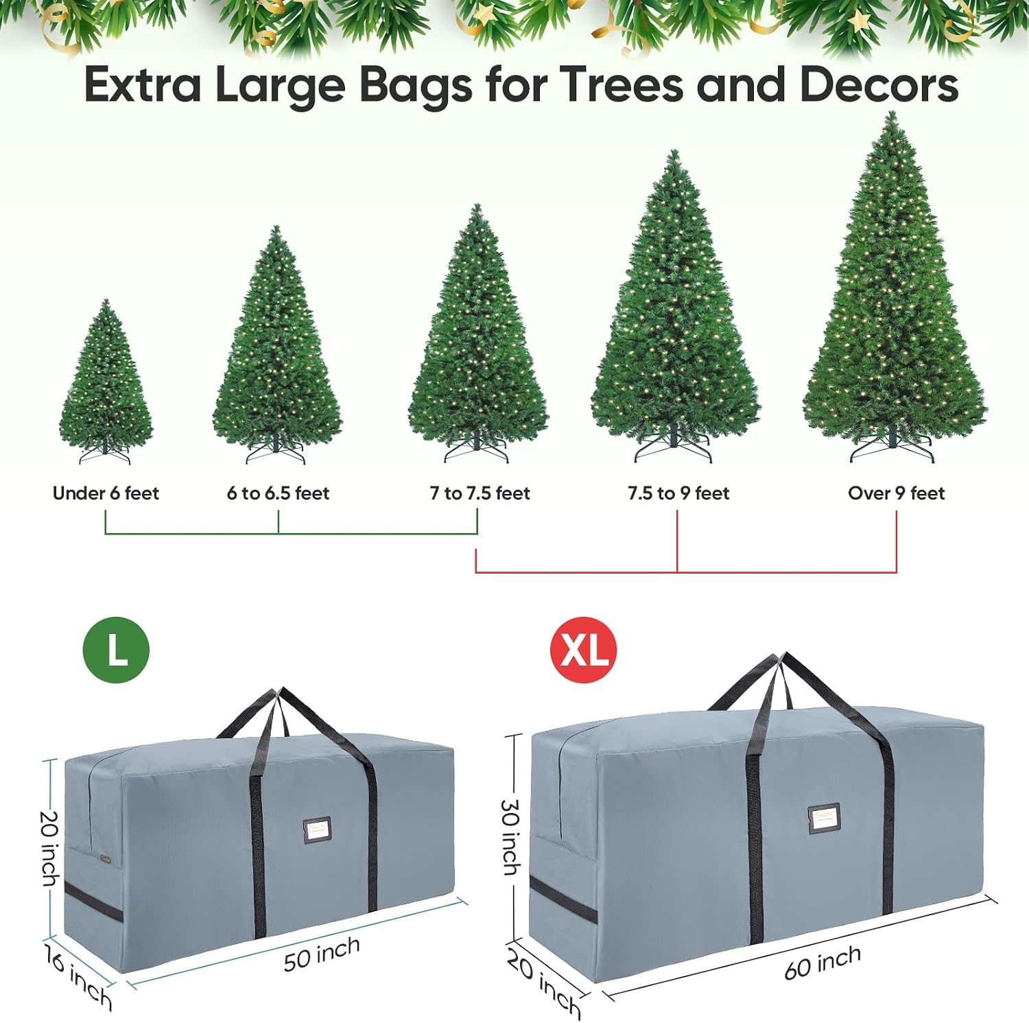 Thumbnail 3 de BALEINE 7.5-ft Christmas Tree Bag ⏳