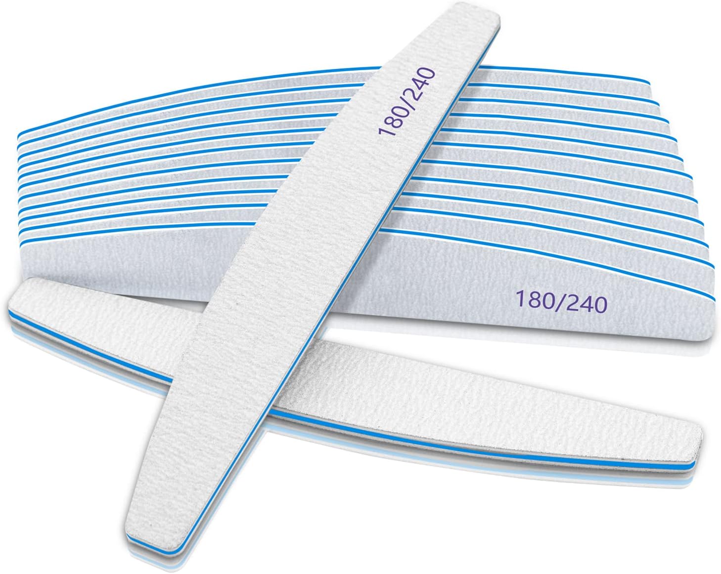 Thumbnail 6 de 25 PCS Nail Files for Acrylic Nails: 100/100 Grit Double-Sided, Washable Emery Boards for Home & Salon