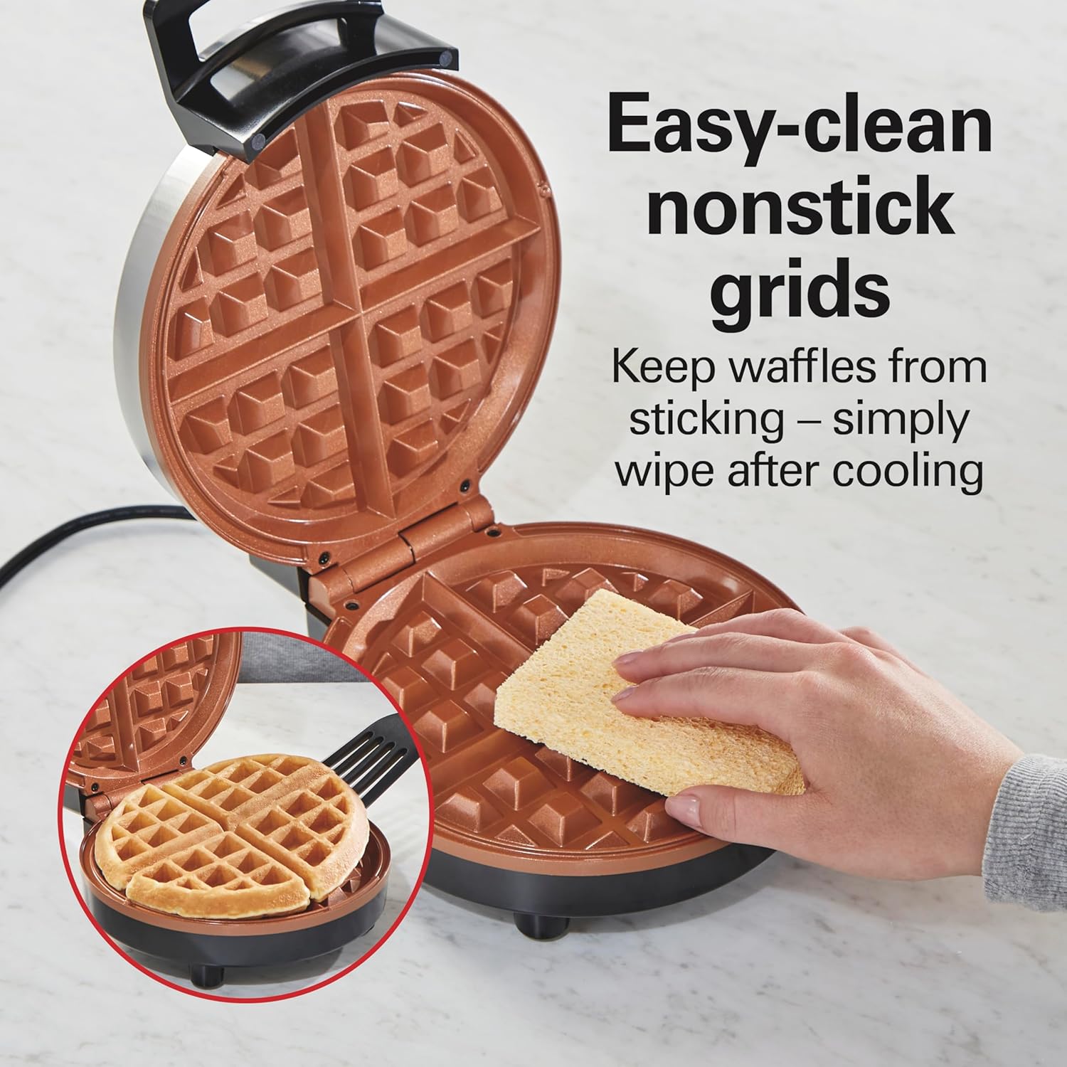Thumbnail 5 de Hamilton Beach 26081 Belgian Waffle Maker with PFAS-Free Ceramic-Coated Grids