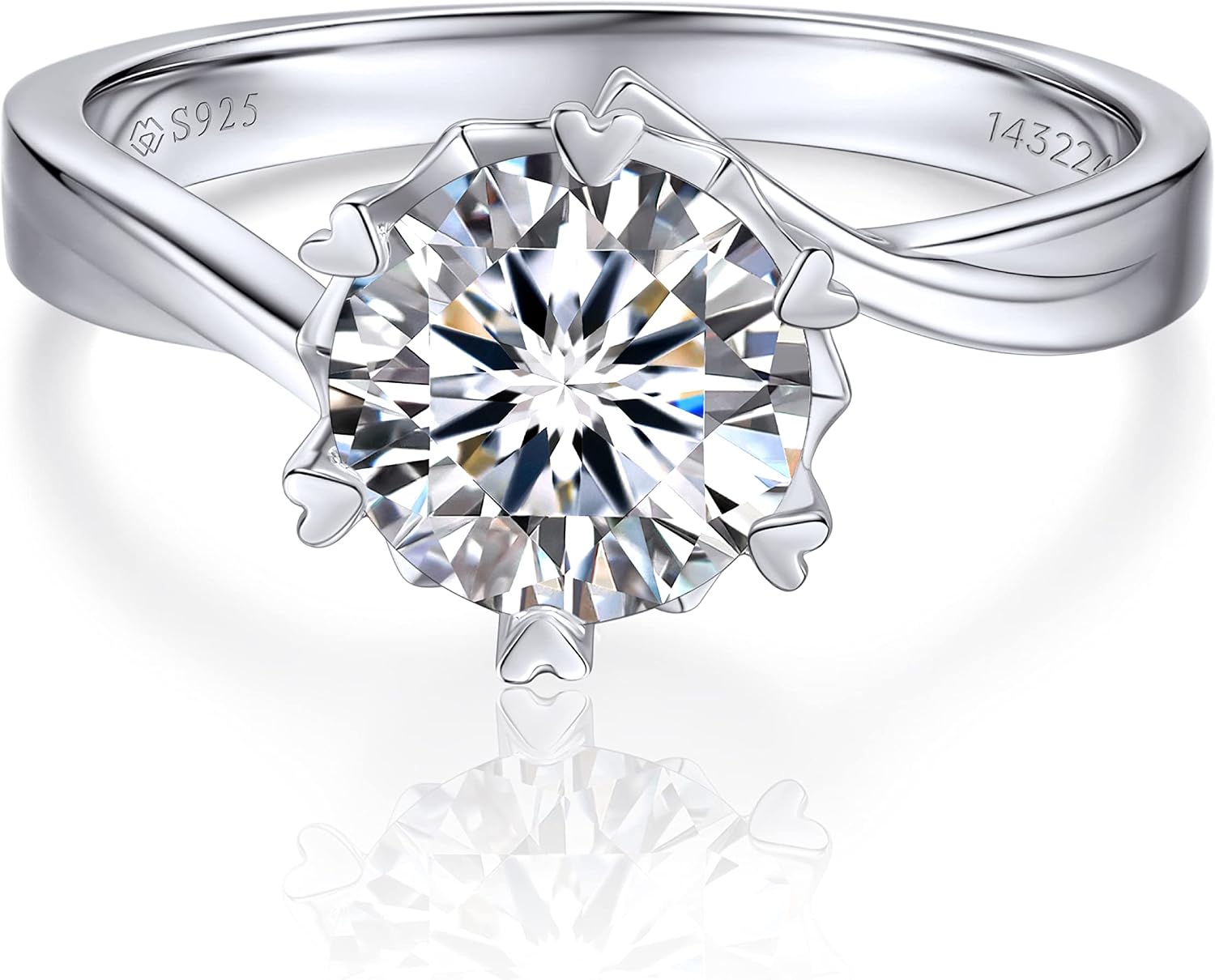 Detalle de MomentWish Anillo 1‑2 quilates Moissanite 💍