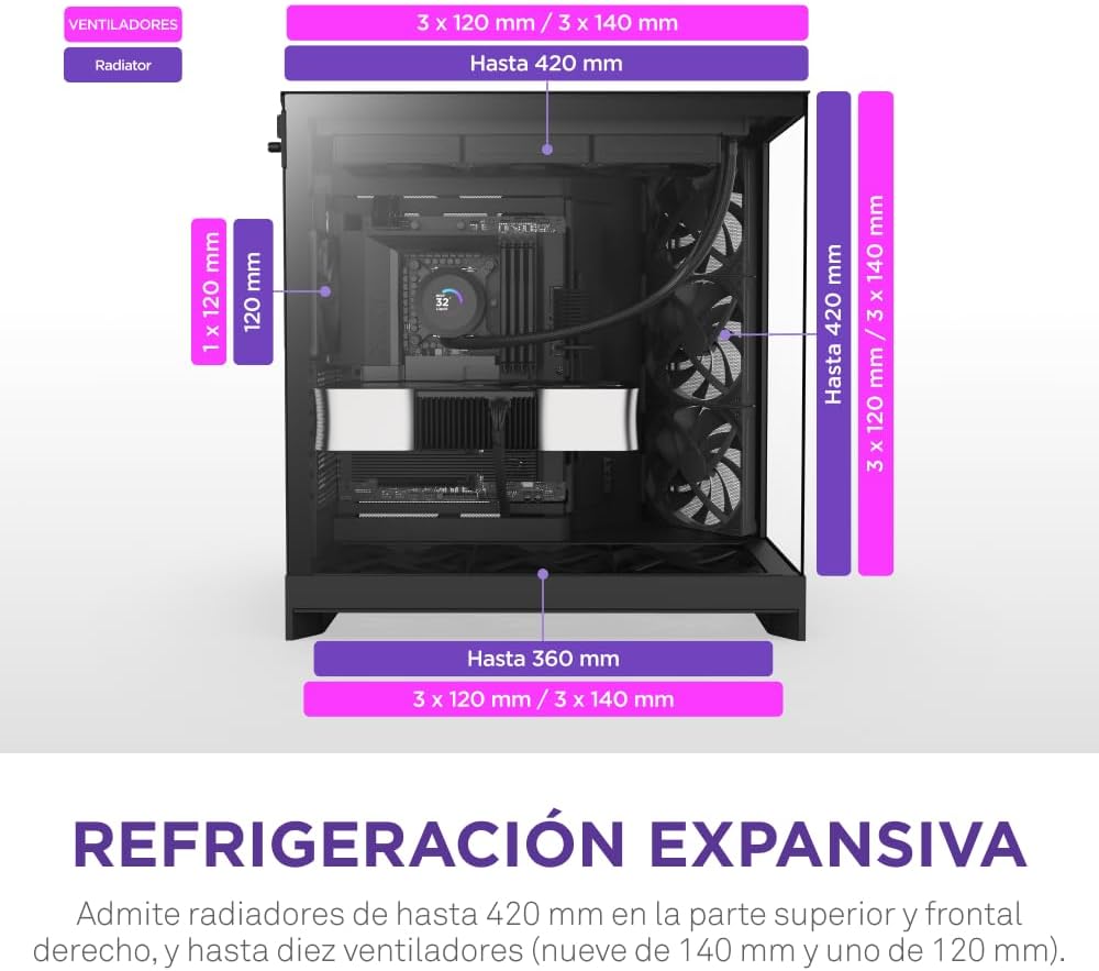 Detalle 2 de NZXT H9 Flow 2025 Caja ATX Torre