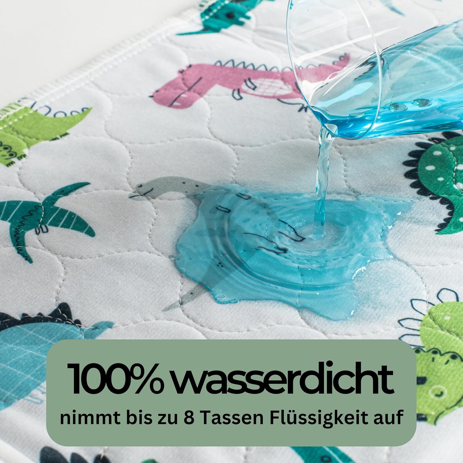 Thumbnail 1 de Hygge Sheets Bettunterlage wasserdicht für Kinder & Jugendliche – 91 cm Länge, bis 140 cm Breite, Dinosaurier-Design