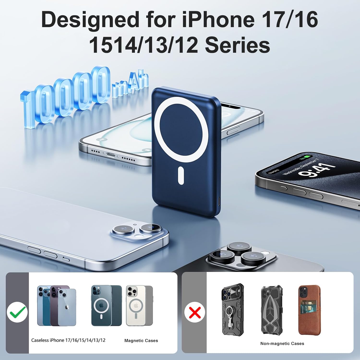 Thumbnail 2 de AOGUERBE AOGUERBE Magnetic Wireless Power Bank 10000mAh (MagSafe compatible) with 22.5W PD