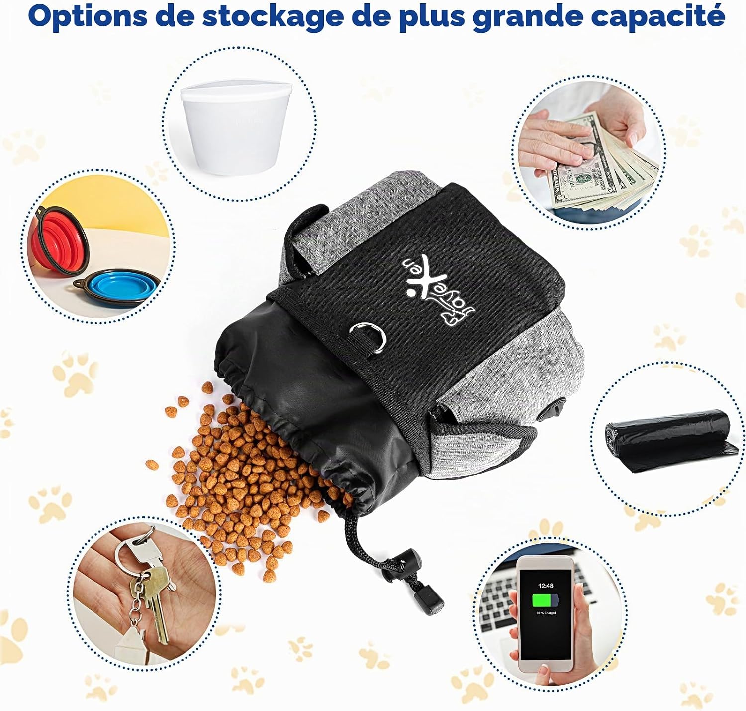 Thumbnail 2 de PL0610-Trainning Silicone Bag hondensnoepzak met siliconen binnenvak en verstelbare riem
