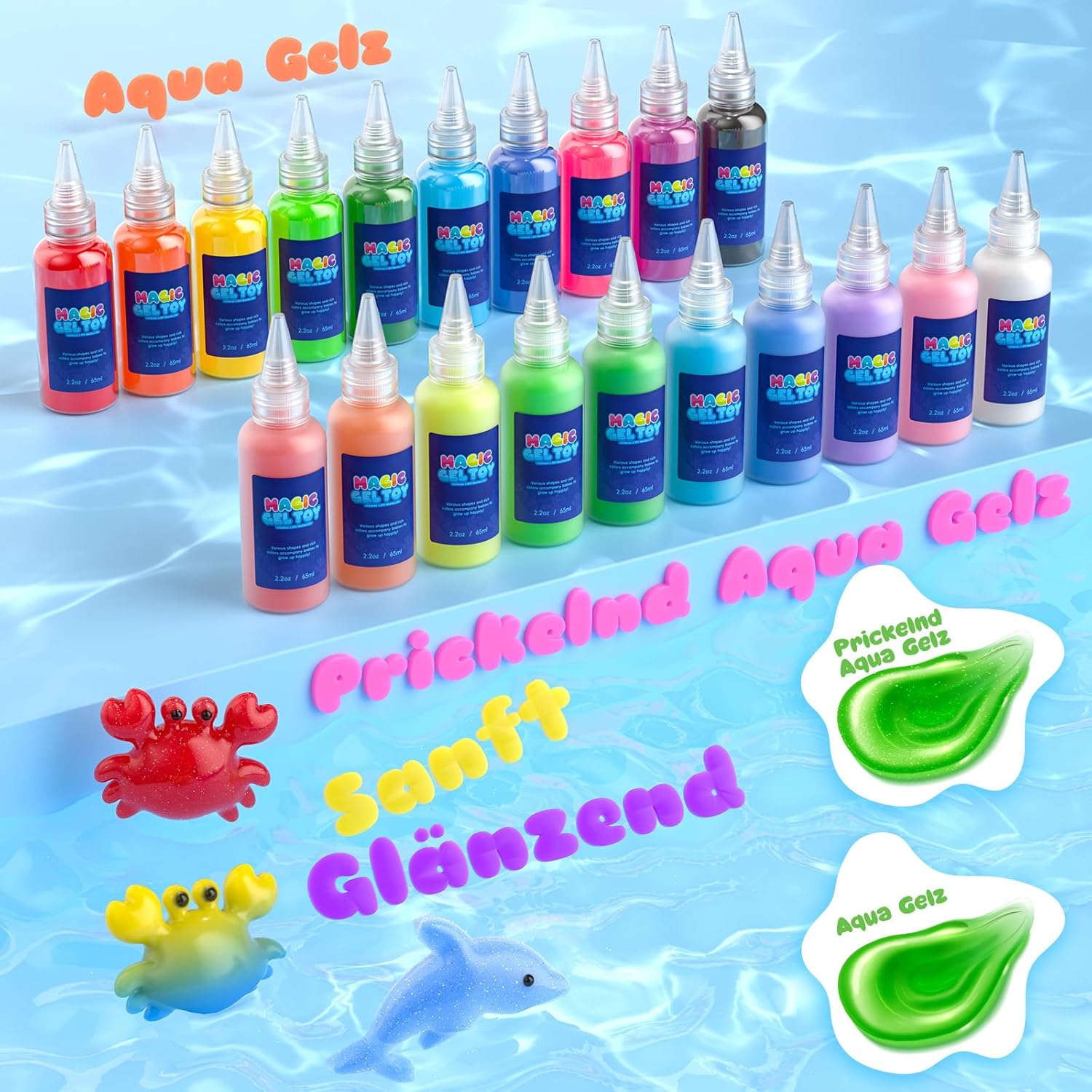 Detalle de Hot Bee Aqua Gelz Set - Kreatives DIY Spielzeug 4+