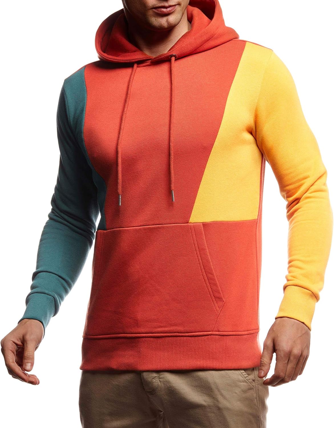Detalle 2 de Leif Nelson Pull à capuche pour homme LN8348 – Slim Fit